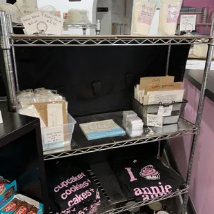 shelves of cookies, cookies, and other items