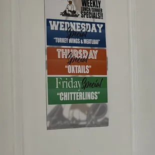 a poster on a door