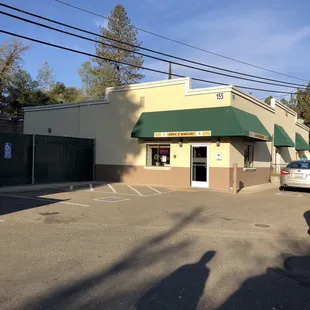 an empty parking lot