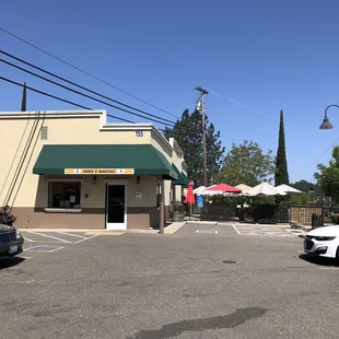 The new location has a smaller parking lot.