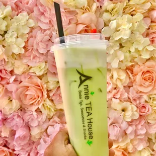 Salted Cheese Matcha Latte