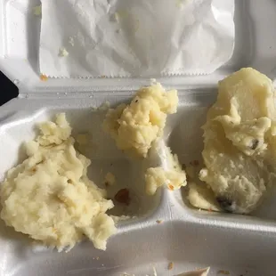 extra lumpy...as in nearly a whole potato not mashed.