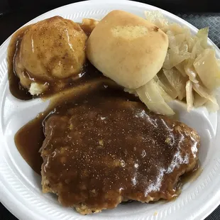 Country fried steak is fantastic