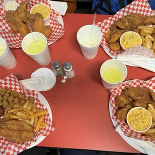 Wing, catfish, flounder and shrimp!