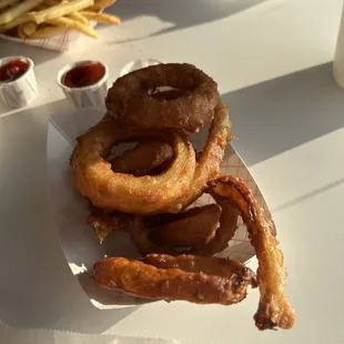 Crispy onion rings. Love them