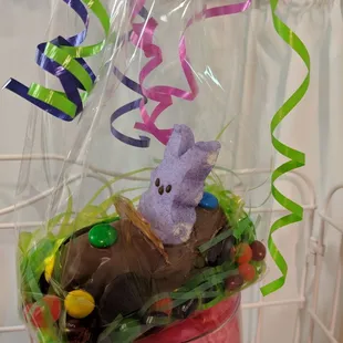 a chocolate easter basket