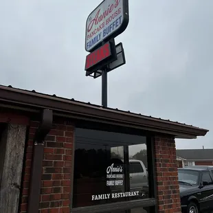 Outside of the restaurant
