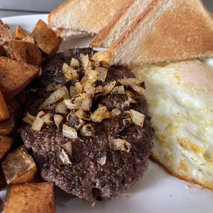 Breakfast hamburger steak