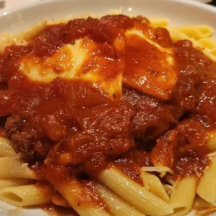 Chicken Parmesan with Penne Pasta