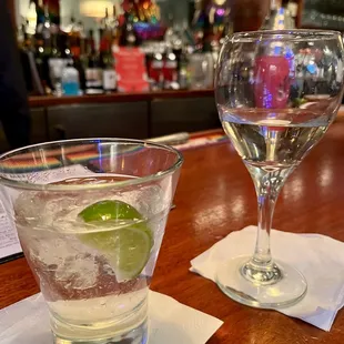 Delicious cocktails at the bar