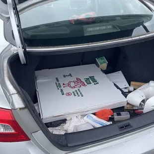 the trunk of a car