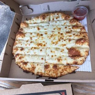 a pizza in a box