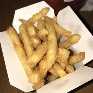 Crunchy breaded French fries are too die for