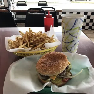 Wow!  You do not mess around with fries here!  This is Lunch