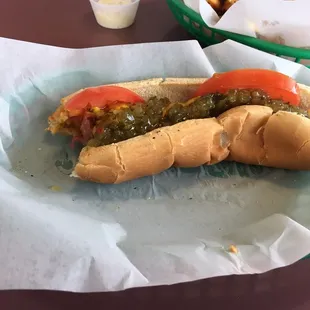 NOT A Chicago style dog by any stretch.
