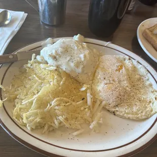 Chicken fried steak and eggs