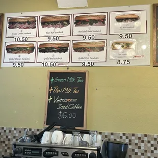 Some of the menu with pictures