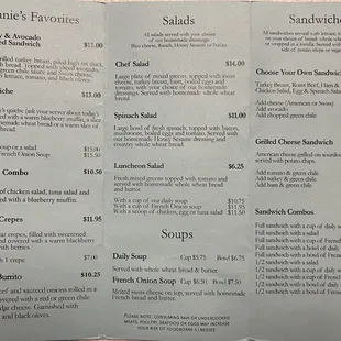Menu inner pages