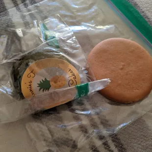 Green tea Taiwanese pineapple cake and almond biscuit