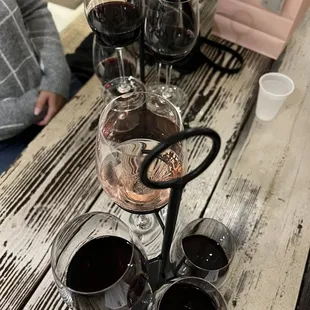 Wine flights- this happened to be when they were having a special Beaujolais night