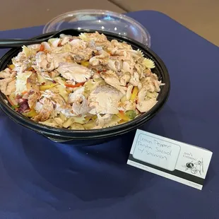 Lemon Pepper Pasta Salad w/ Salmon (large)