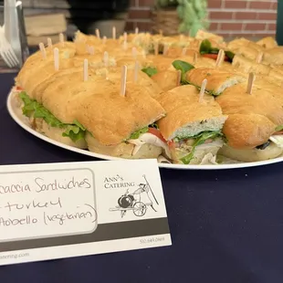 Focaccia sandwiches platter (large)