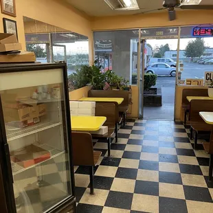 the inside of a restaurant
