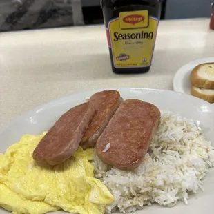 Spam and eggs with rice
