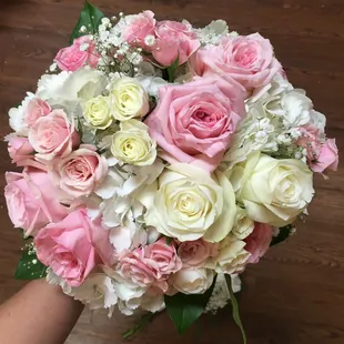 Bridal Bouquet with blush and white