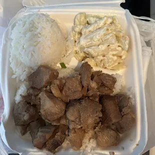 Pork adobo plate