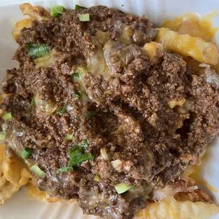 Chili &amp; cheese fries