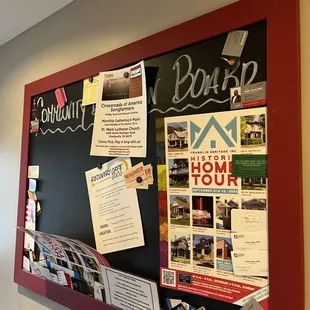 Communication board in hall