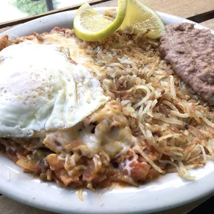 a plate of mexican food