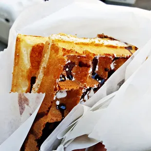Alcohol-Infused Ice Cream Waffle Sandwich