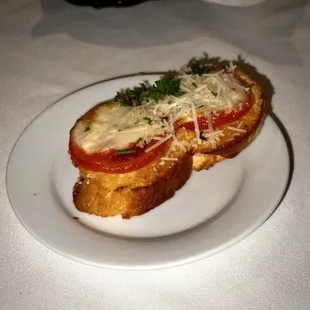 The "Amuse Bouche" of the Holiday Pre-Fixe menu. "Bruschetta" it was boring, bland, and terrible.