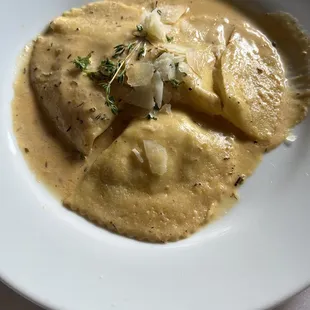 Crab stuffed ravioli