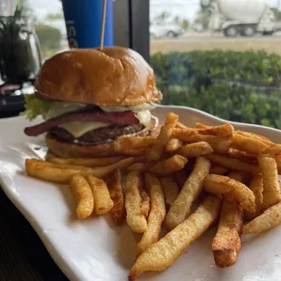 Pastrami Burger with Cajun Fries