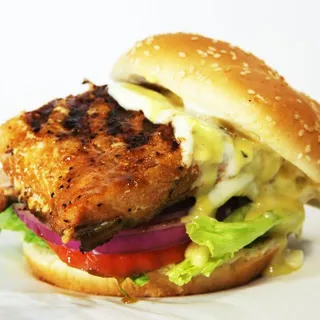 Wild Salmon Steak Burger