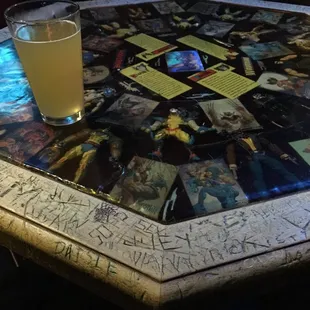 Wolverine table and Marble Double White.