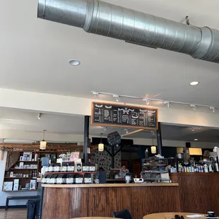 the interior of a coffee shop