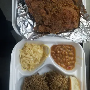 a tray of food