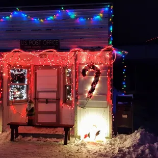 Holiday in Lights at the Anoka County Fair: the old post office building