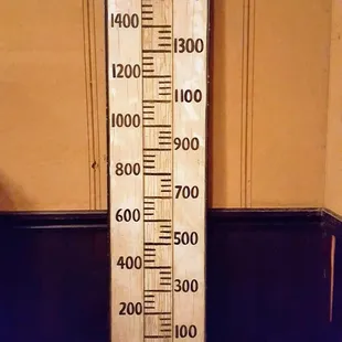 Holiday in Lights at the Anoka County Fair: inside the chapel, an old fundraising thermometer