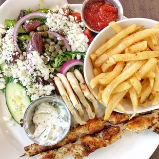 Chicken Souvlaki Plate