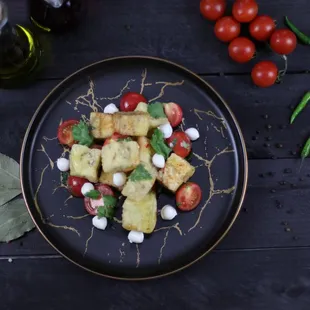 a plate of food on a table