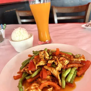 E12. Pad Prik Khing Chicken