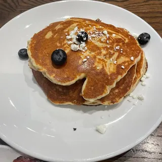 Lemon Blueberry Goat Cheese Pancakes