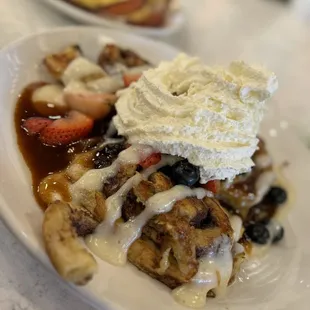 Cinnamon roll french toast.  Super sweet but mmmm mmm mmmmmm.