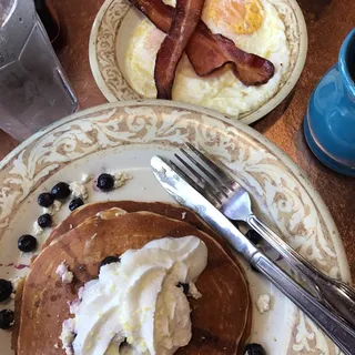 Lemon Blueberry Goat Cheese Pancakes