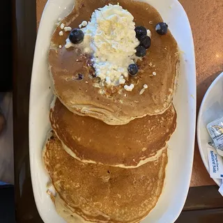 Lemon Blueberry Goat Cheese Pancakes